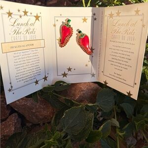 Vintage Lunch at the Ritz Red Jalapeño Earrings